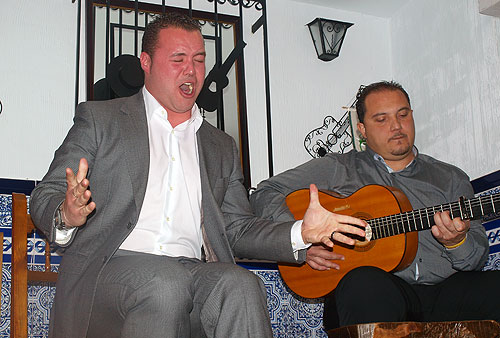 Juan Antonio Camino y Antonio Migueles en el Rincón flamenco