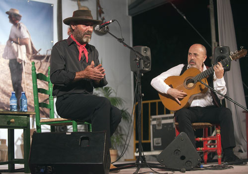 'El Cabrero' y Rafael Rodríguez en la Noche Flamenca de Zambra 2012. Foto: Toni Blanco.