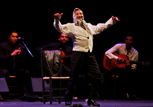 Artistas de Málaga en las Noches del Hotel Triana en la Bienal de Flamenco de Sevilla. Foto: Antonio Acedo.