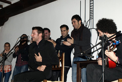 Salvador Anaya y Jesús Alamillos en la Peña 'El Mirabrás'.Foto: Toni Blanco