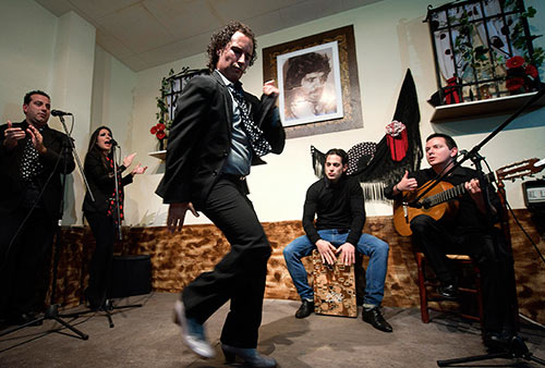 Jorge del Pino en la inauguración de la Peña Flamenca 'Los Buenos Amigos de los Jóvenes Flamencos'..Foto: Toni Blanco