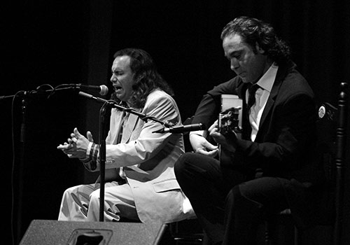 Luis Perdiguero y Chaparro de Málaga en la Bienal de Flamenco malagueña. Foto: Rufo.