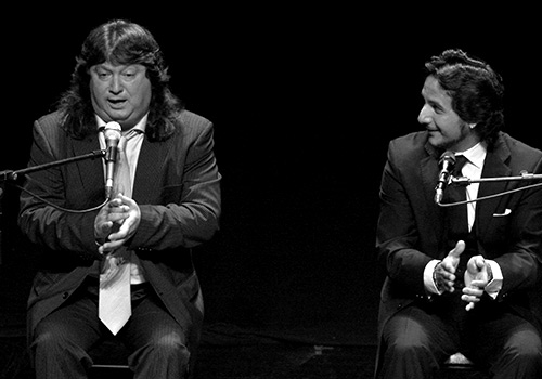 Cancanilla de Málaga y Antonio Reyes en uno de los momentos de su actuación. Foto: Rufo.