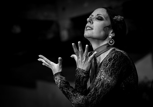 Lola Pérez, en una reciente actuación en la Posada del Potro. Foto: Miguel Valverde.