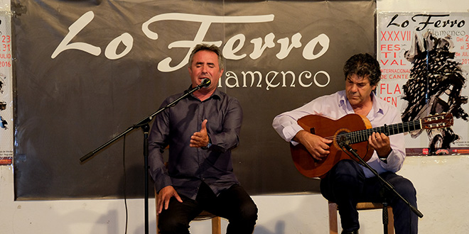 rdobés, Antonio Porcuna 'El Veneno', en una de las rondas clasificatorias de Lo Ferro. Foto: cordobaflamenca.com