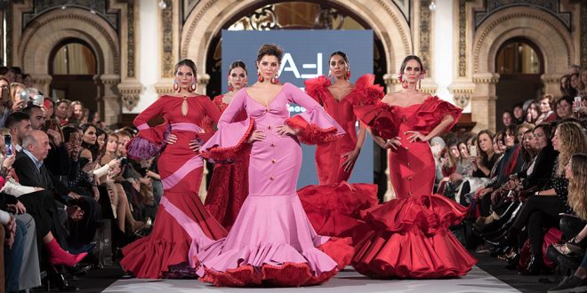 Presentación de la nueva colección de moda flamenca de la diseñadora Ángeles Fernández en We love Flamenco 2018.