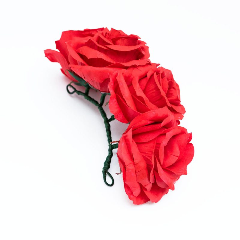 Semicorona de flamenca de rosas - Semicorona de flamenca de flores - Complementos de flamenca de flores - Complementos de flamenca de claveles - Complementos de flamenca hechos a mano - Complementos de flamenca de flores -