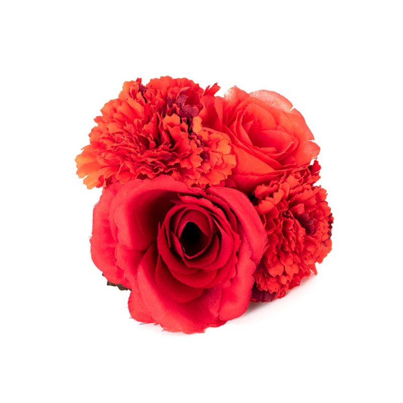 Ramillate de flores. Flores de Flamenca. Ramillete de claveles y rosas - Moda Flamenca 2019 - Flores de Flamenca 2019 - Complementos de Flamencas 2019 - Flores de flamencas artesanales