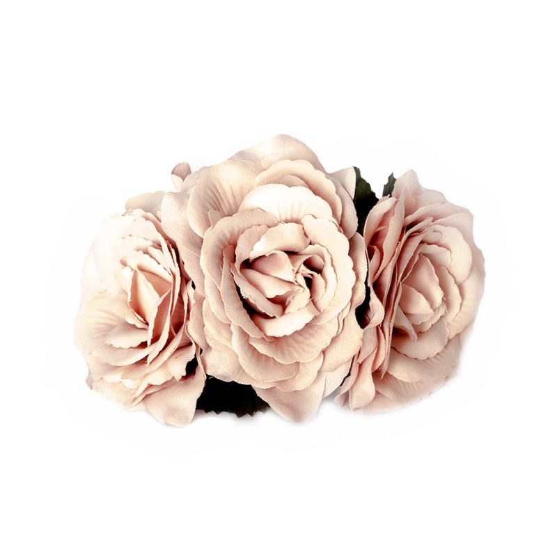 Tocado rosas - Complementos de flamenca -Moda Flamenca - Flores de Flamenca - Semicorona de Flores - marbearte - Flores hechas a mano - Complementos de flamenca artesanales