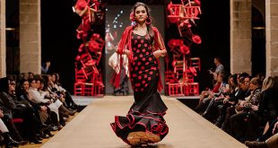 Nueva colección de trajes de flamenca de Ángeles Verano en la Pasarela Flamenca de Jerez 2019. Foto: Christian Cantizano