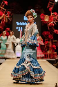 Pasarela Flamenca de Jerez 2019. Faly, de la Feria al Rocío. Moda Flamenca