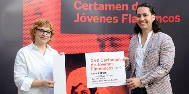 La diputada de Cultura, Marisa Ruz, en la presentación del cartel del Certamen de Jóvenes Flamencos de Córdoba 2019. Foto: Diputación de Córdoba.