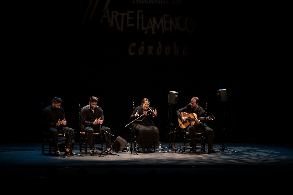 La cantaora Rocío Belén, en la final del Concurso Nacional de Arte Flamenco de Córdoba 2019. Foto: M. Valverde.