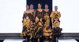 Nueva colección de trajes de flamenca de Aurora Gaviño en Simof 2020.. Foto: Chema Soler.