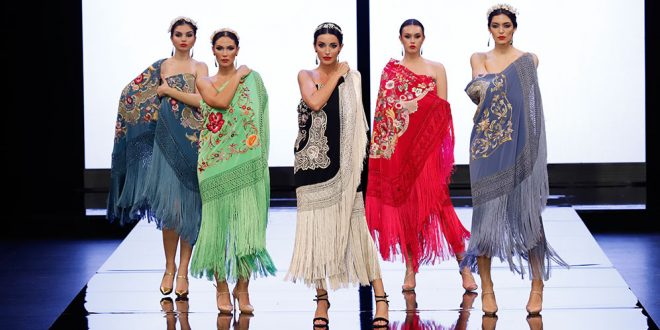 Nueva colección de trajes de flamenca de Bordados Manuela Romero en Simof. Foto: Chema Soler.