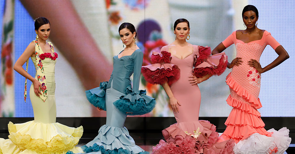 Nueva colección de trajes de flamenca de Sara Sanabria en Simof 2020. Fotos: Chema Soler.