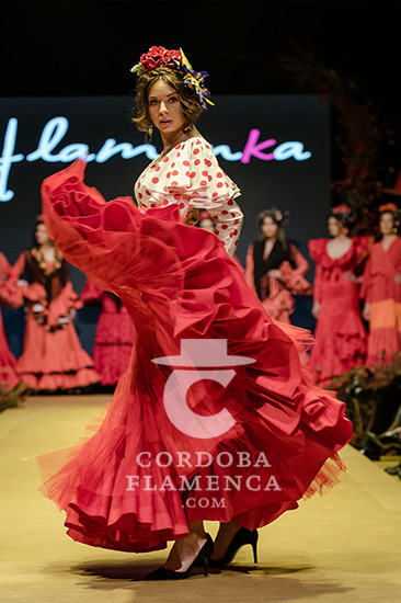 Nueva colección de trajes de flamenca de la firma Flamenka en la Pasarela Flamenca de Jerez 2020. Foto: Christian Cantizano.
