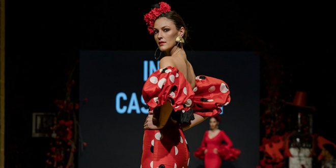 Nueva colección de trajes de flamenca de Inma Castrejón en la Pasarela Flamenca de Jerez 2020. Foto: Christian Cantizano.