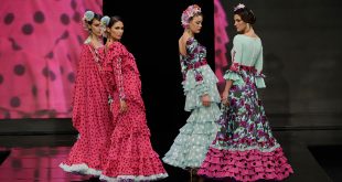Nueva colección de trajes de flamenca de Ángeles Fernández en Simof. Foto: Chema Soler.