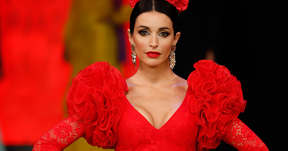 Nueva colección de trajes de flamenca de Hermanas Serrano en Simof 2020. Fotos: Chema Soler.