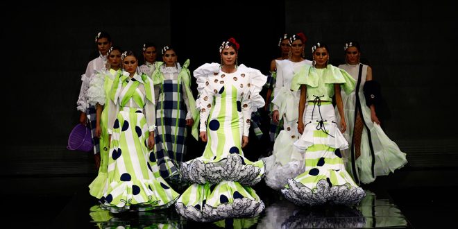 Nueva colección de trajes de flamenca de José Raposo en Simof 2020. Foto: Chema Soler.