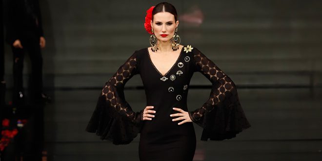 Nueva colección de trajes de flamenca de Pilar Rubio en Simof 2020. Foto: Chema Soler.