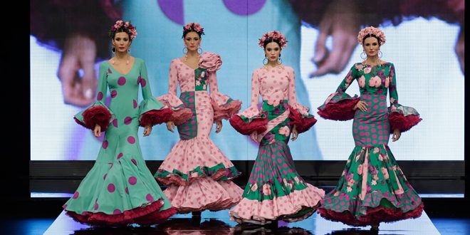 Nueva colección de trajes de flamenca de Yolanda Rivas en Simof. Foto: Chema Soler.