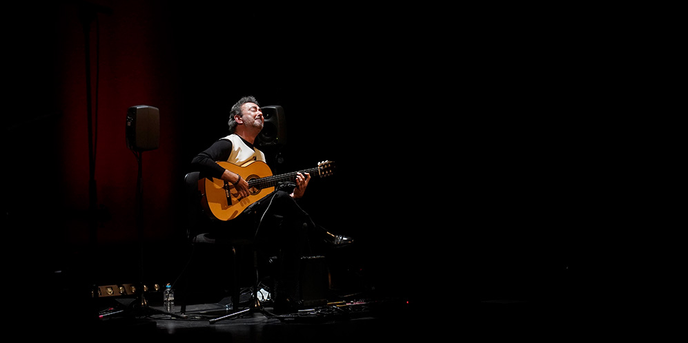 El guitarrista José Antonio Rodríguez en la presentación de su espectáculo 'McCadden Place'. Foto: Festival de la Guitarra.
