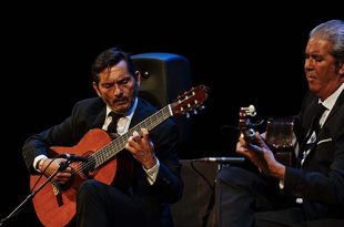 José María Gallardo y Miguel Ángel Cortés. en el estreno de Albéniz Flamenco. Foto: IMAE.