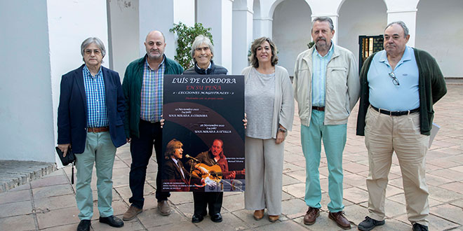 El cantaor Luis de Córdoba, en el acto de presentación de sus clases magistrales. Foto: Diputación de Córdoba.