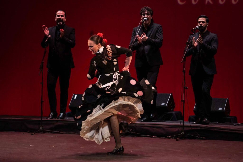 Carmen La Talegona, en la fase final del XXIII Concurso Nacional de Arte Flamenco. 