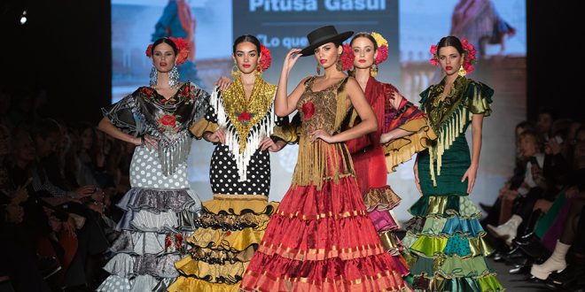We love flamenco 2023. Pitusa Gasul. Moda flamenca. Trajes de flamenca y complementos.